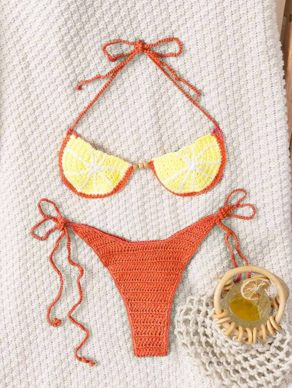 Crochet Bikini Set Top & Bottom