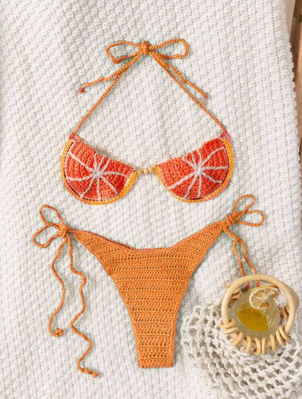 Crochet Bikini Set Top & Bottom