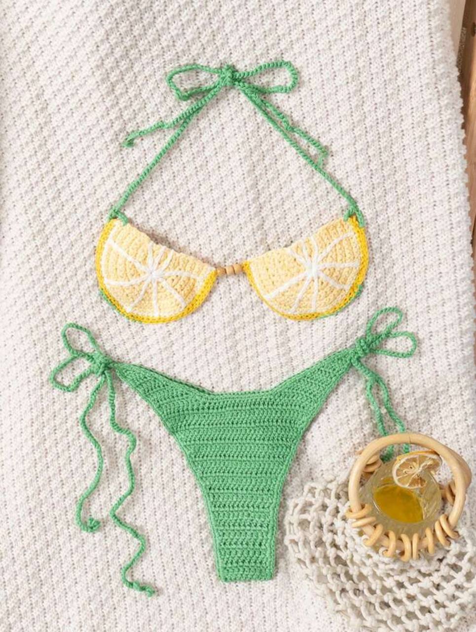 Crochet Bikini Set Top & Bottom