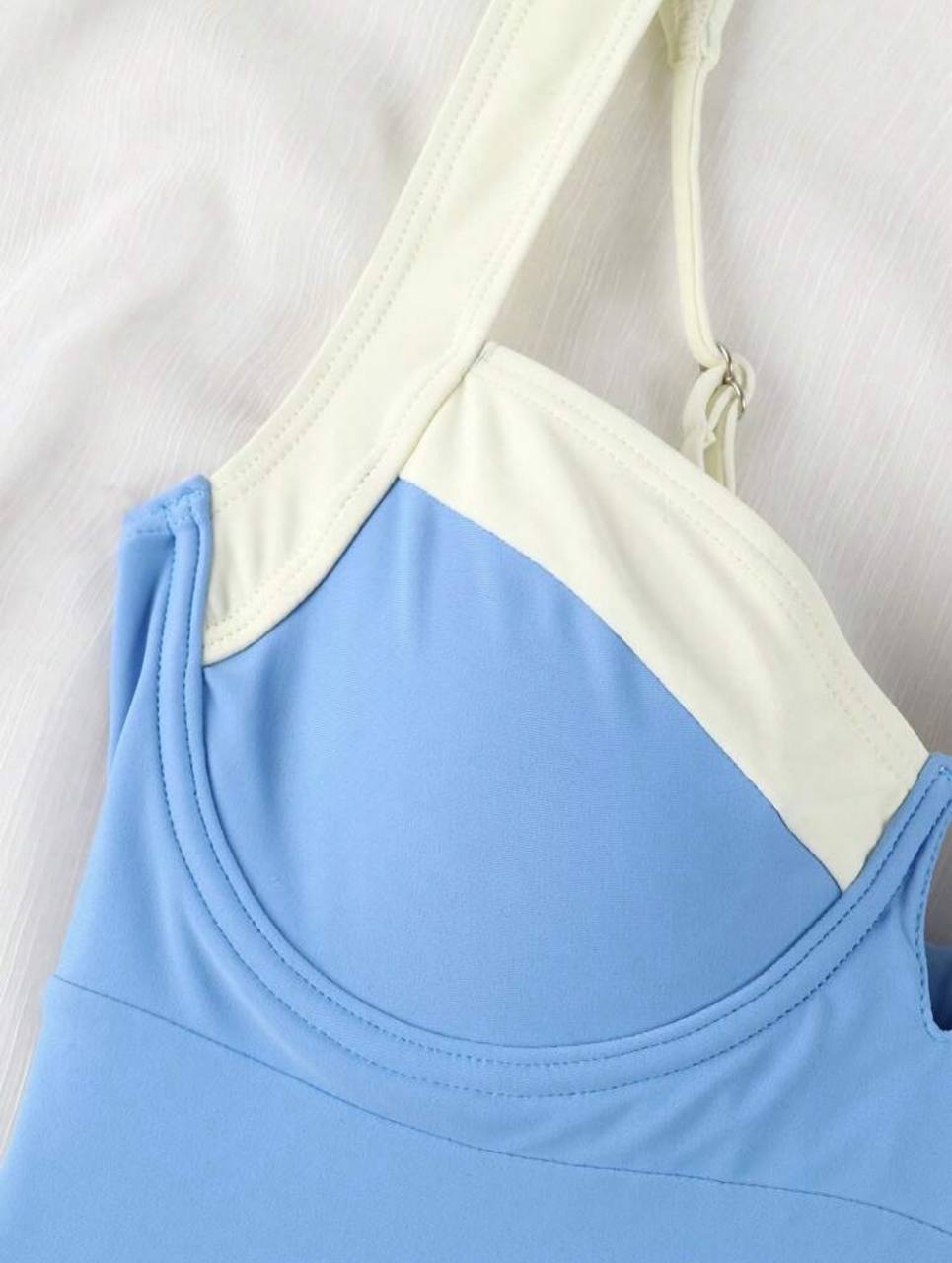 V-Neck One-Piece Swimsuit