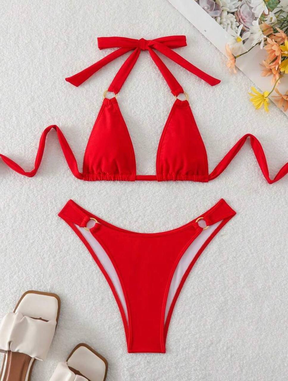 Women's Sexy Red Micro Bikini Set