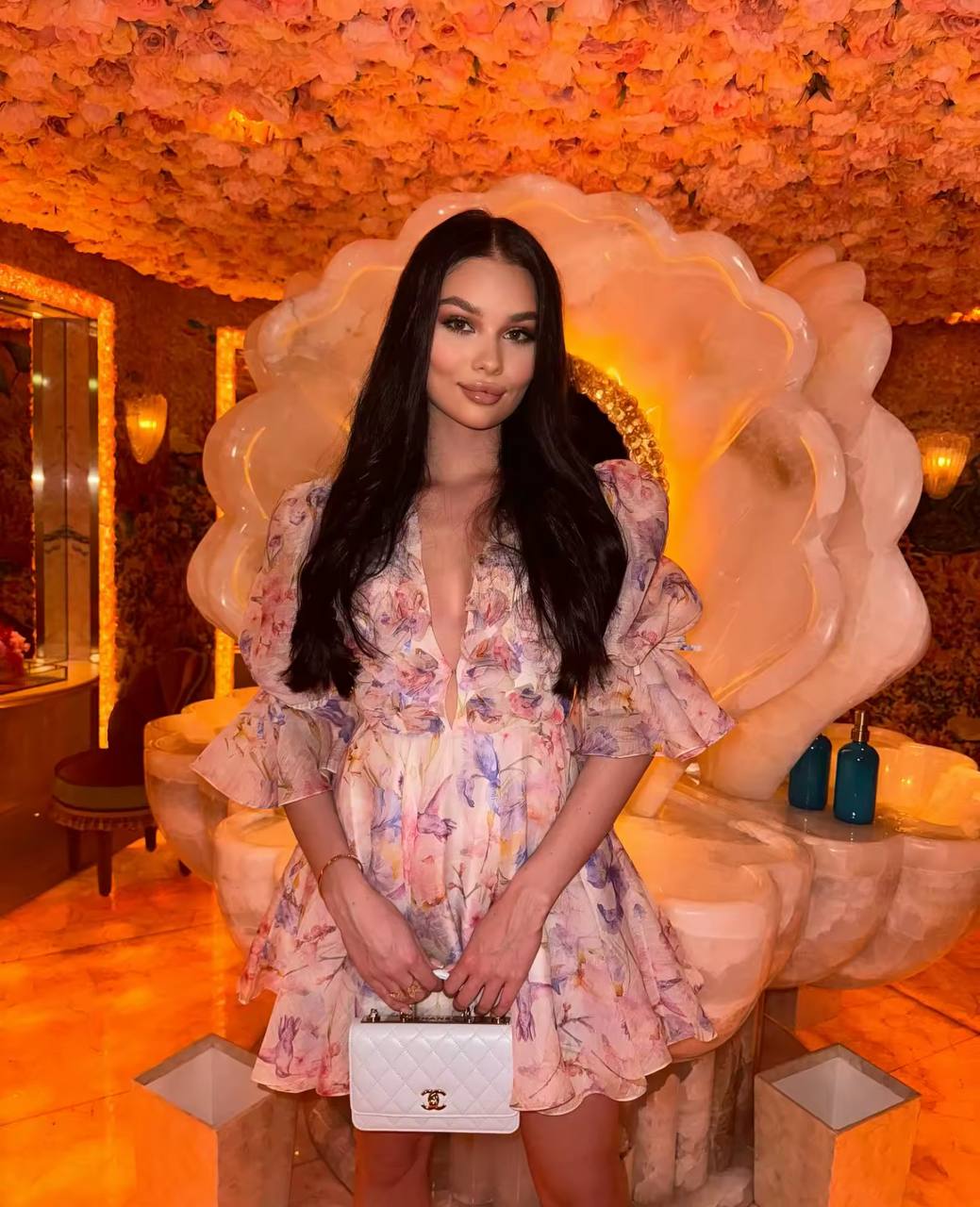 Chiffon Mini Dress Lady Sexy