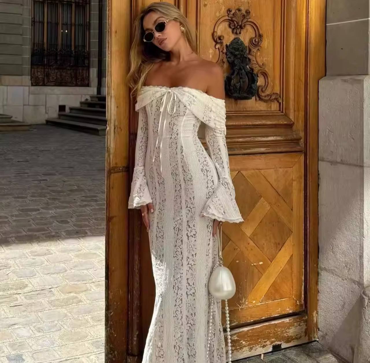 White Off The Shoulder Dress