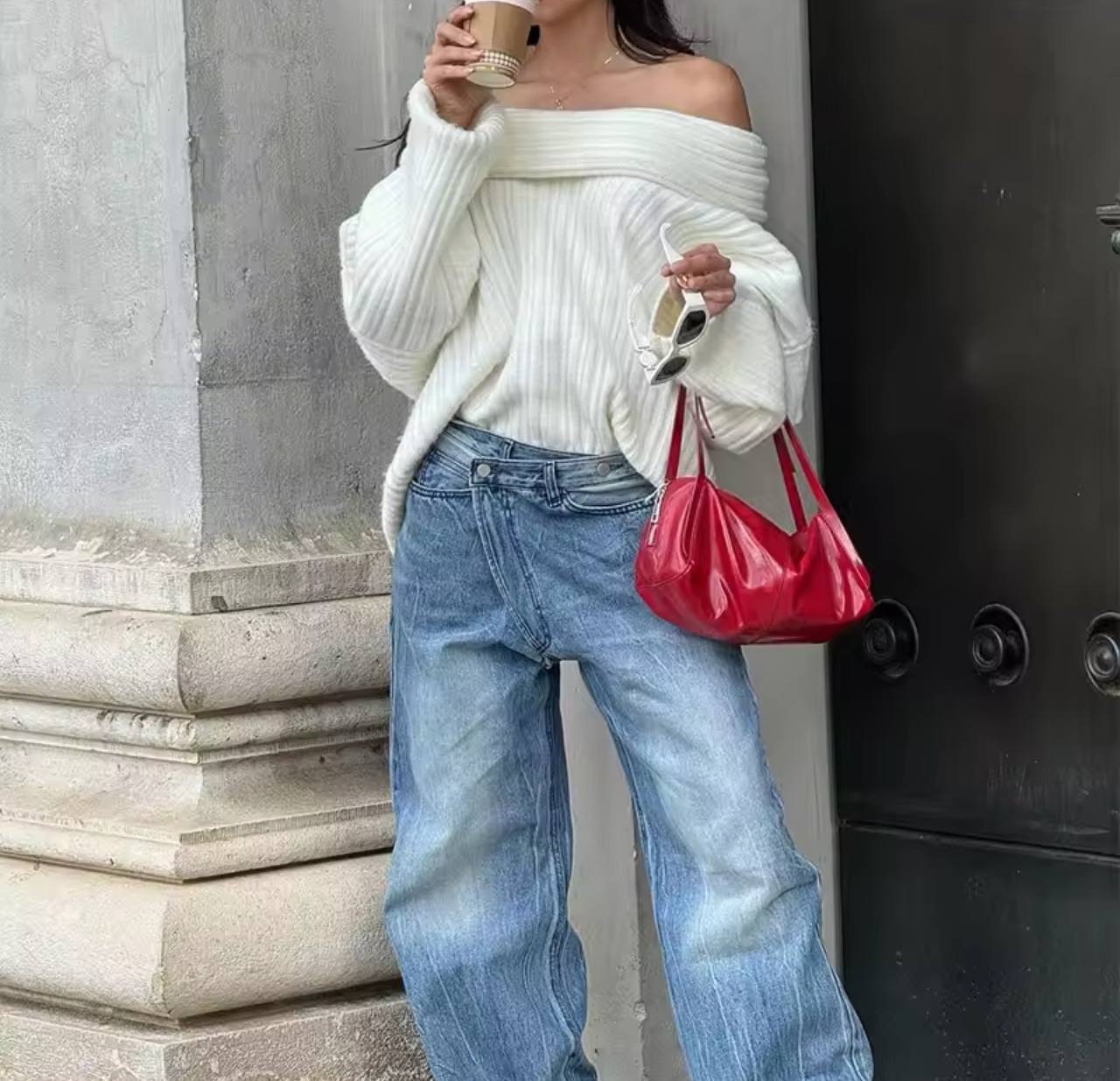 Women Sexy Solid One Neck Ribbed Sweater Fashion Off Shoulder Long Sleeve Knitted Pullover Lady Chic Street Knitwear