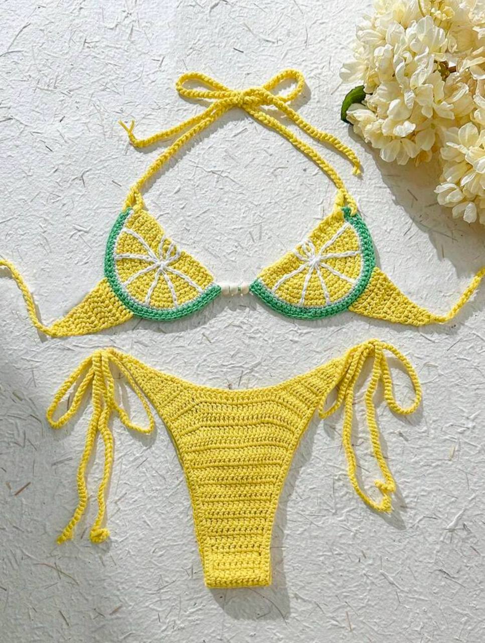 Crochet Bikini Set Top & Bottom