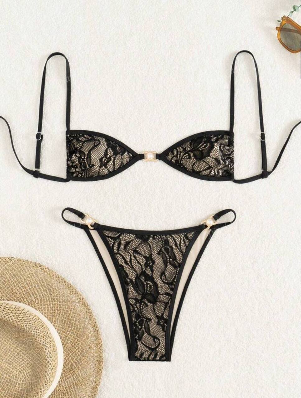 Lace Women Swimsuit Bikini Set