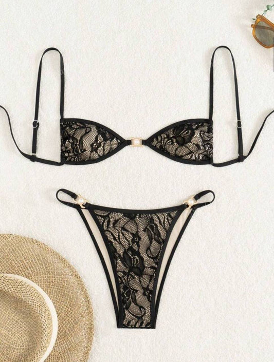 Lace Women Swimsuit Bikini Set