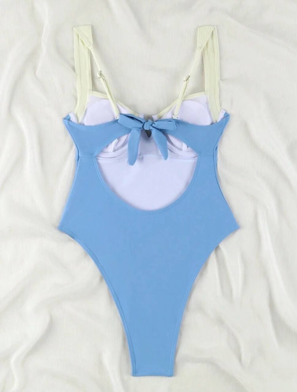 V-Neck One-Piece Swimsuit